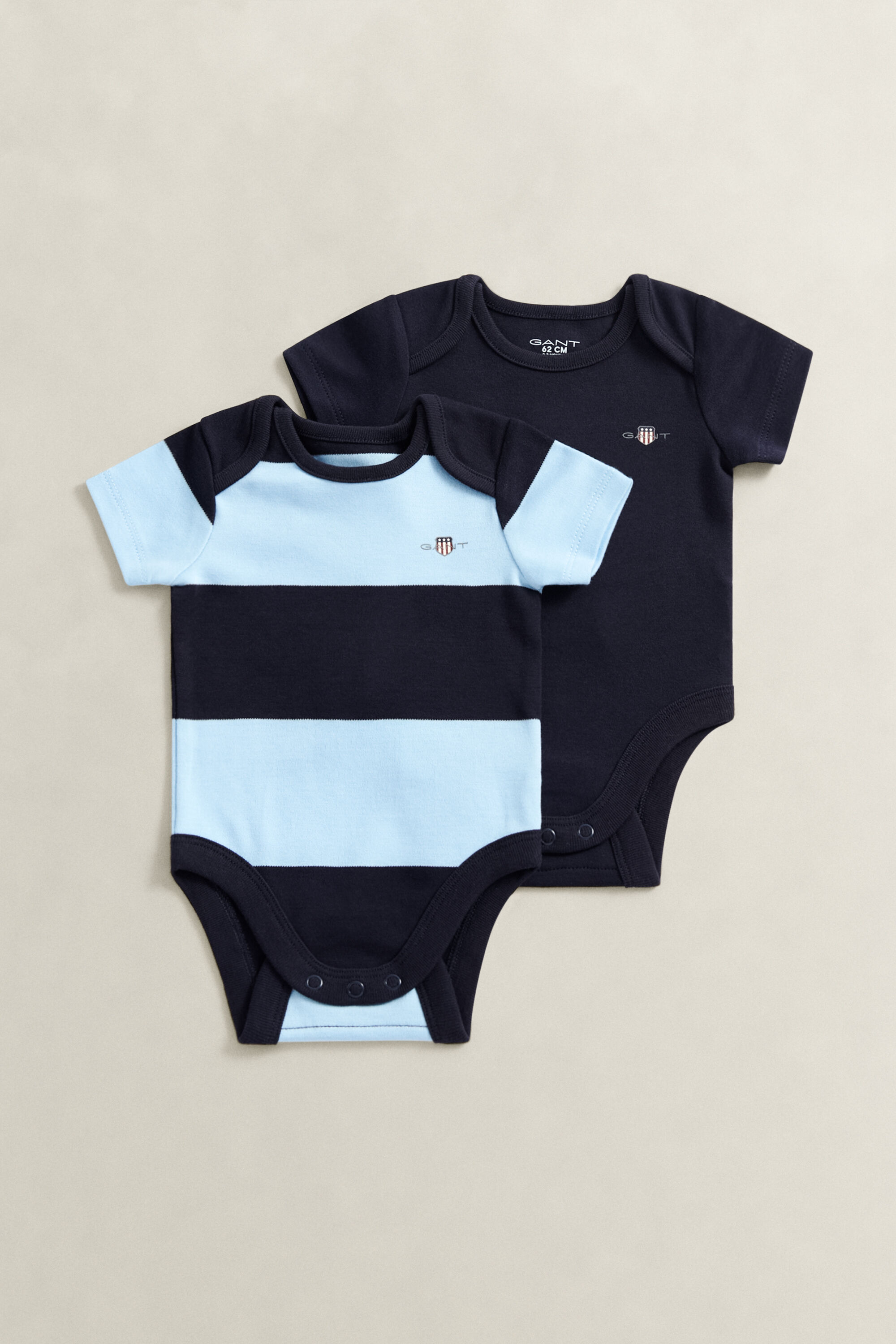 Baby 2-Pack stribede rompers