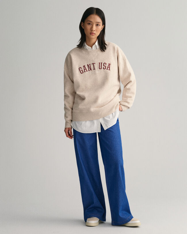Oversized GANT USA sweatshirt med crewneck