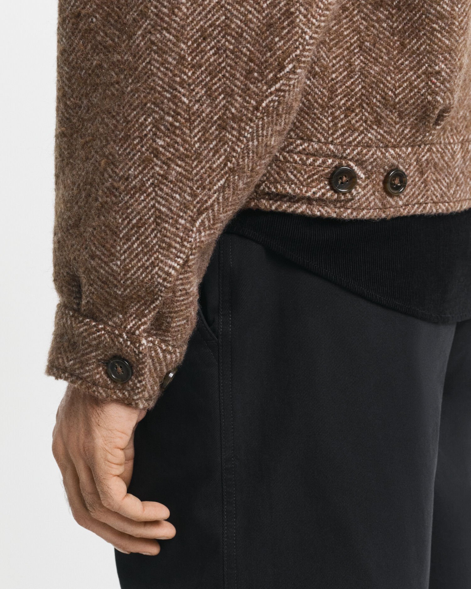 Harrington jakke af uld