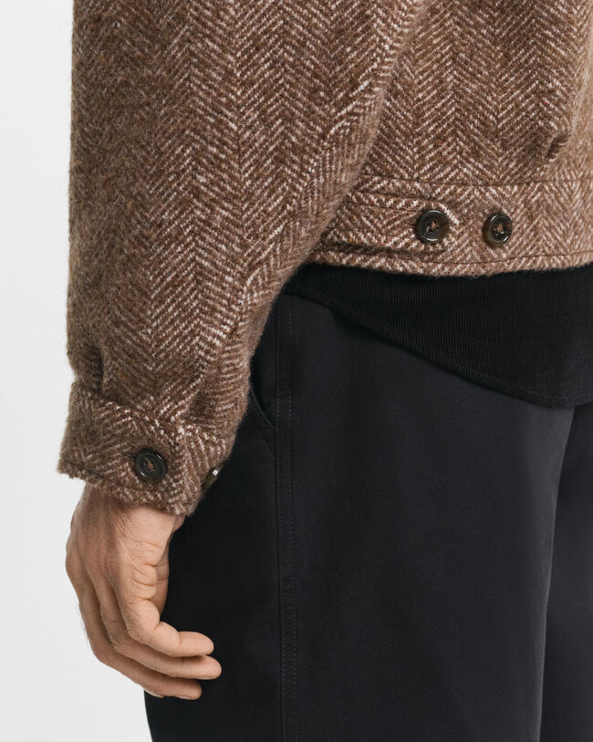 Harrington jakke af uld