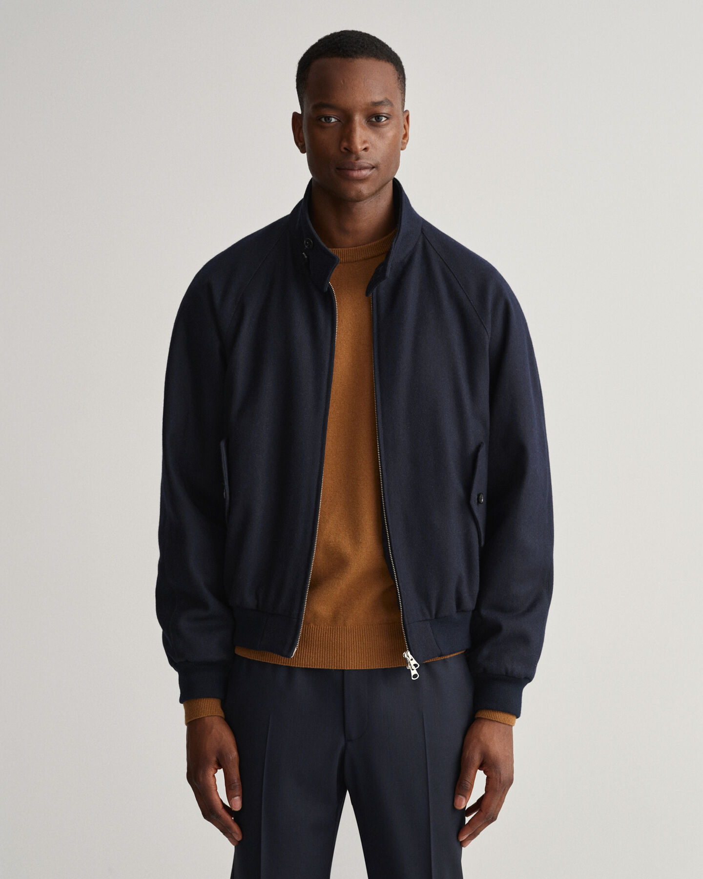 Harrington jakke af uld