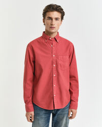 Regular fit garment-farvet Archive Oxford skjorte
