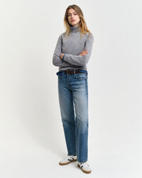 Sweater med rullekrave af ekstra fin lammeuld