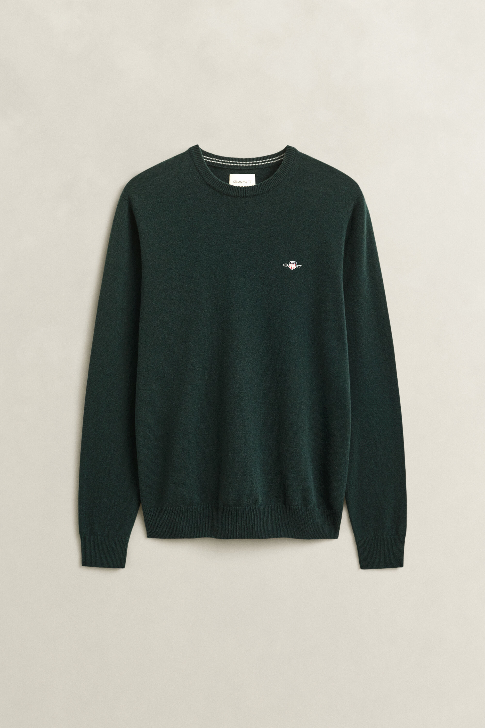 Crewneck sweater i lammeuld