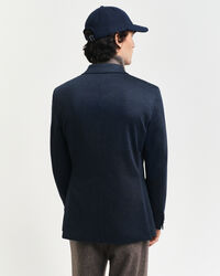 Tofarvet blazer i twill-jersey