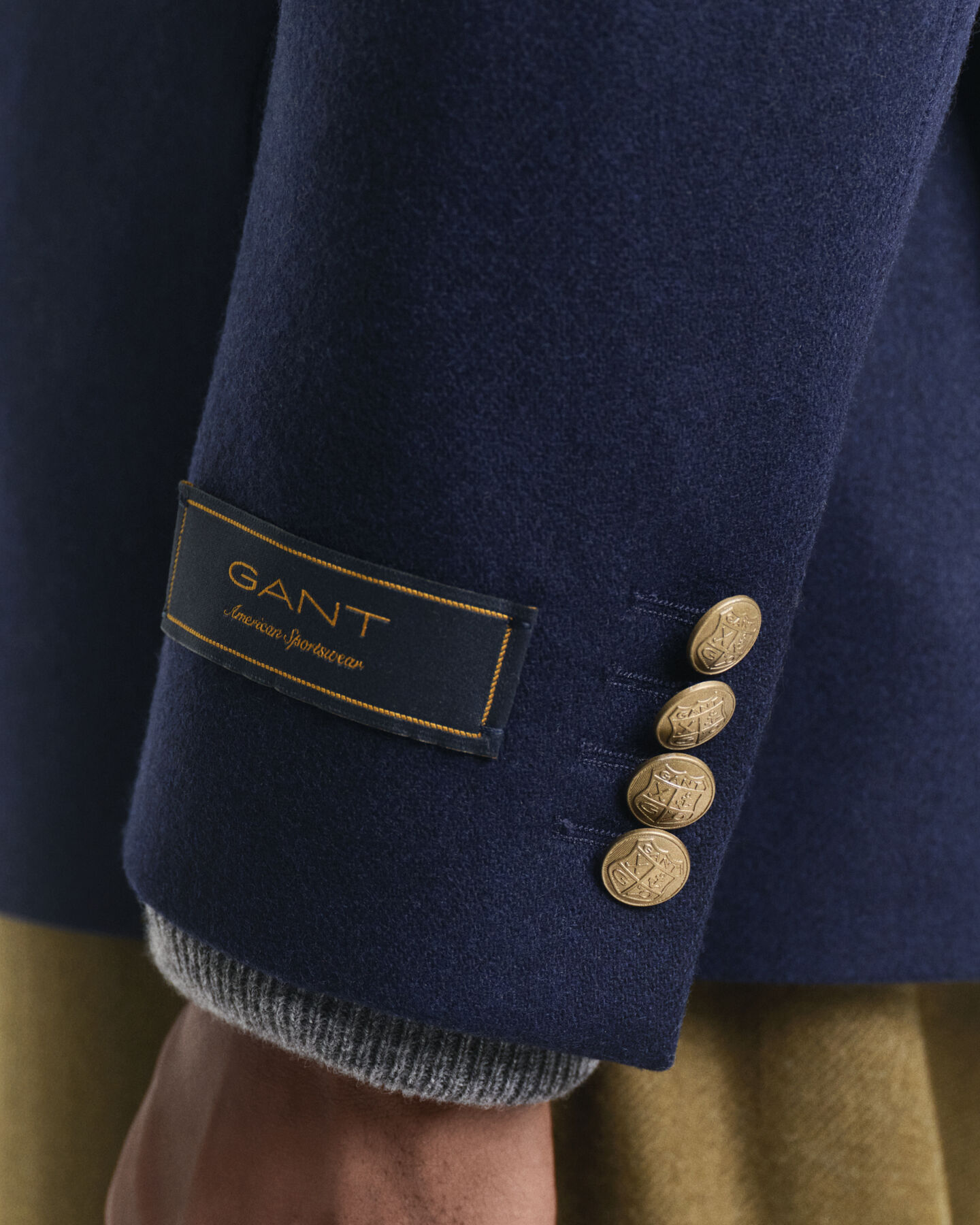 Slim fit Club Blazer i uldflannel