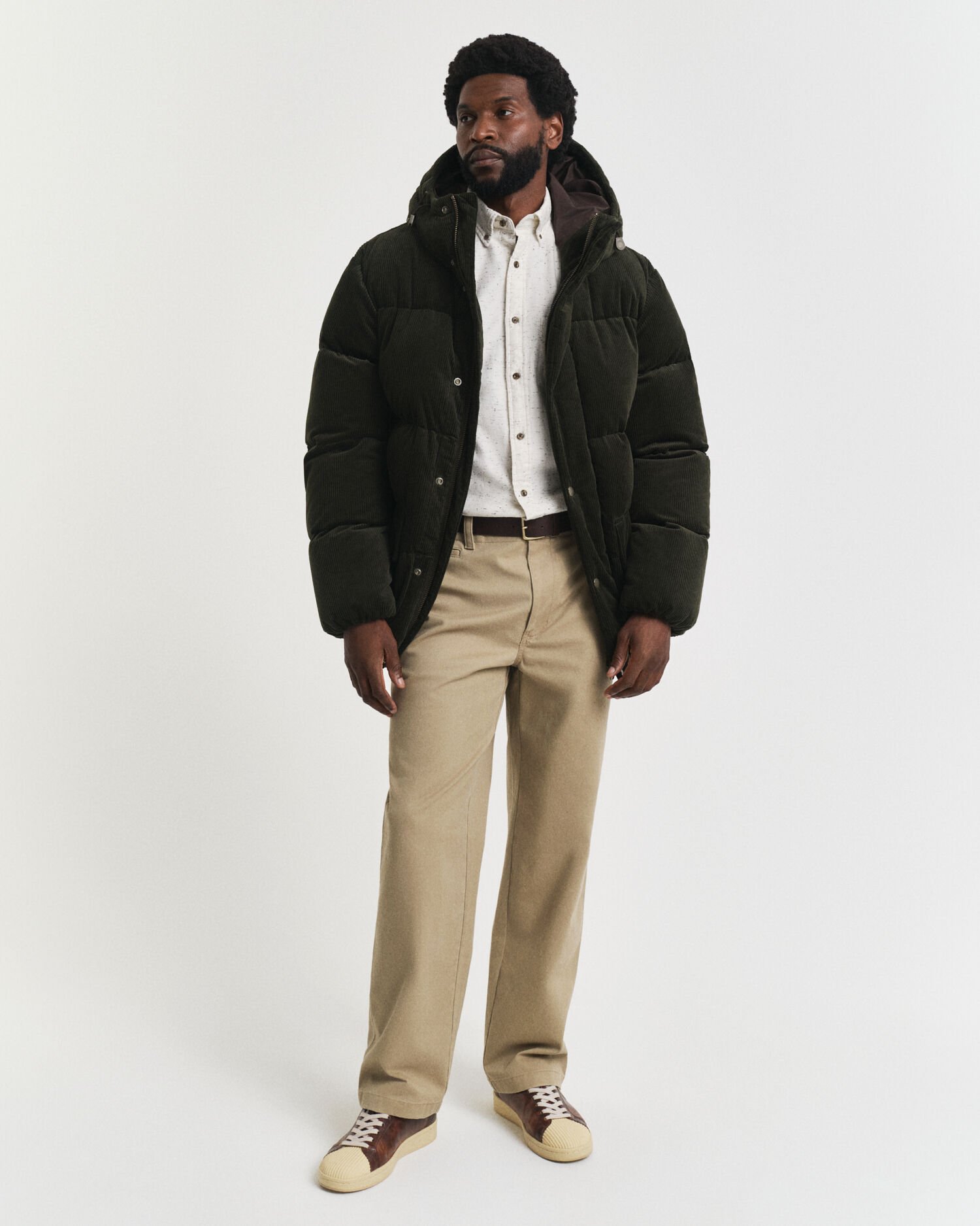 Regular fit flannelskjorte med nister