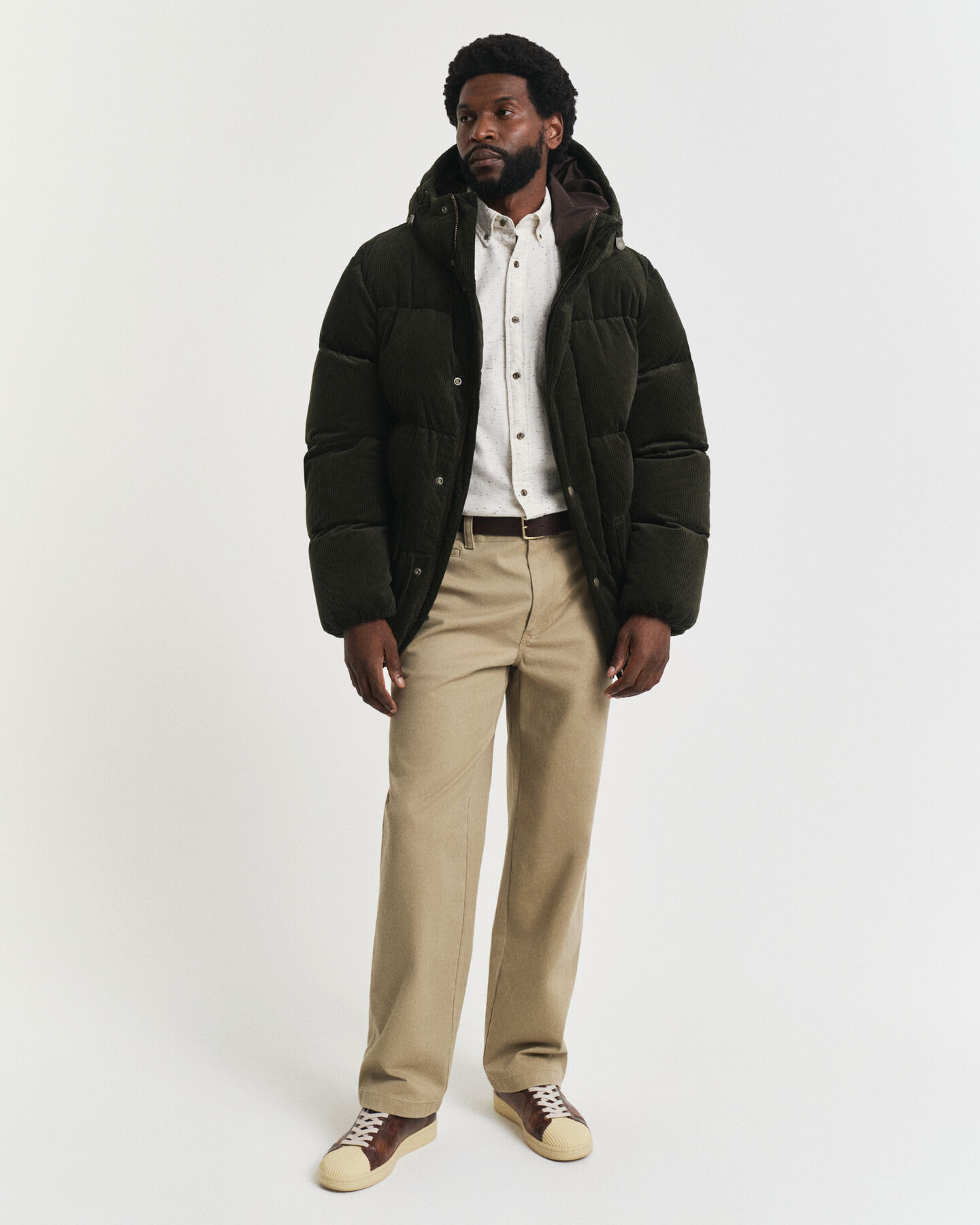 Regular fit flannelskjorte med nister