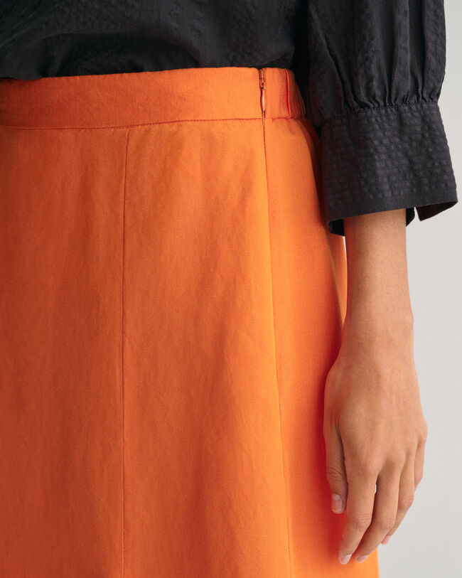 Midi-nederdel i h&oslash;rblanding