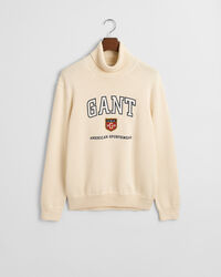 Sweater med GANT-grafik og rullekrave