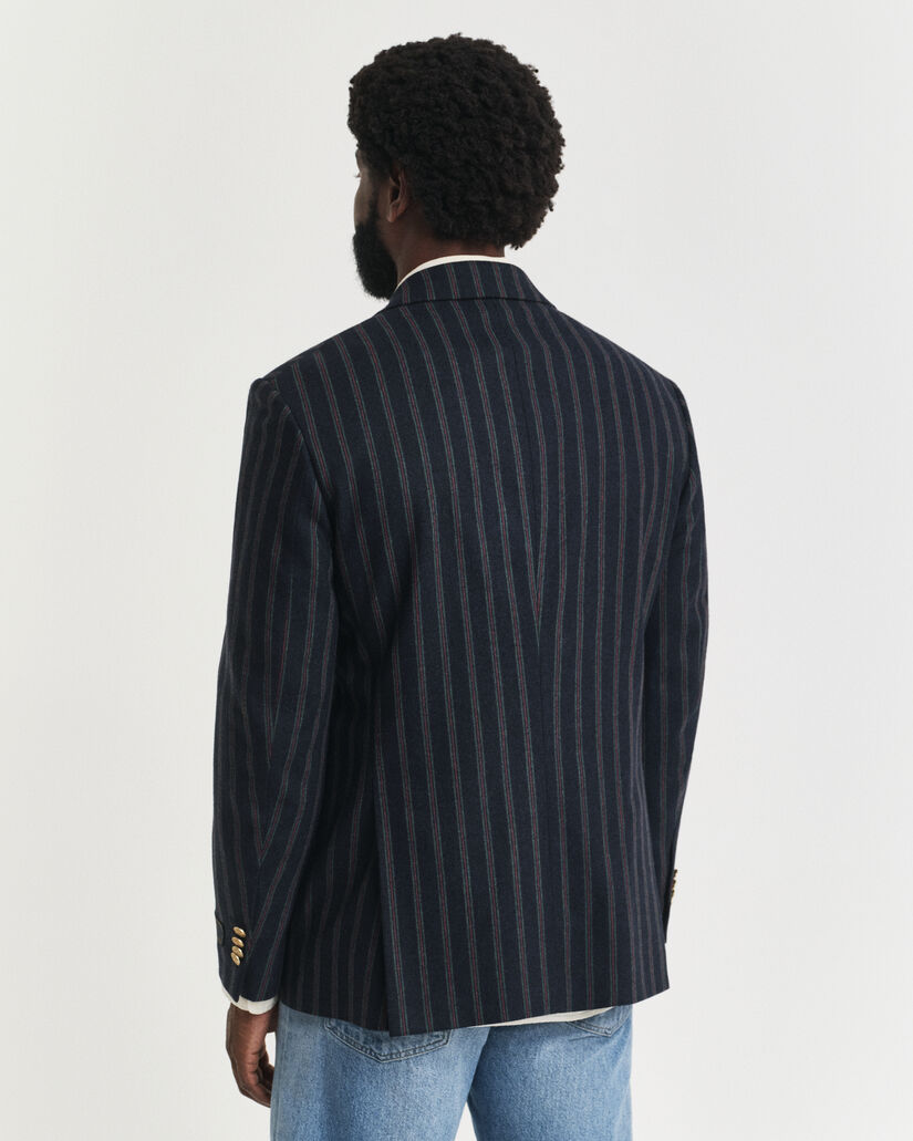 Stribet Club Blazer i flannel