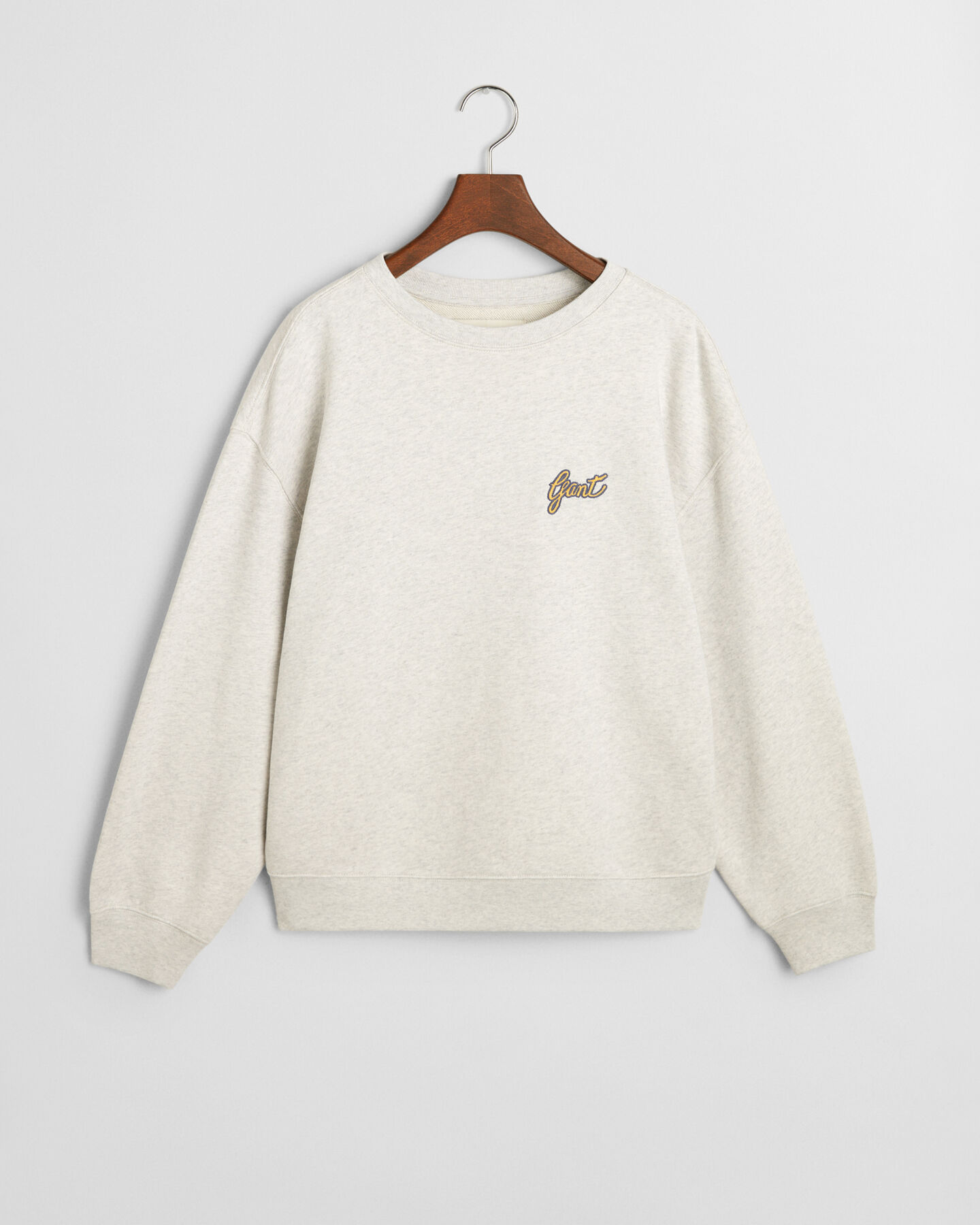 Sweatshirt med crewneck og skrift-grafik