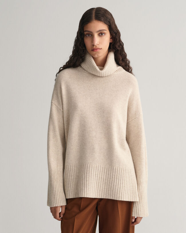 Lounge sweater med rullekrave