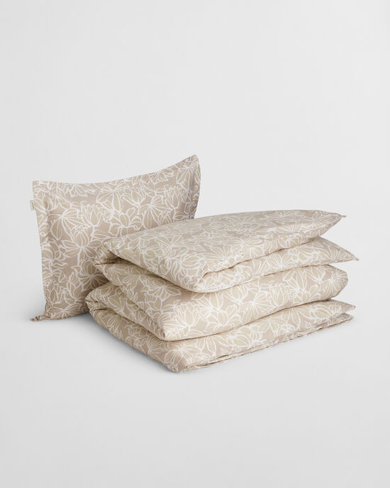 Enkelt sæt med blomstermønster