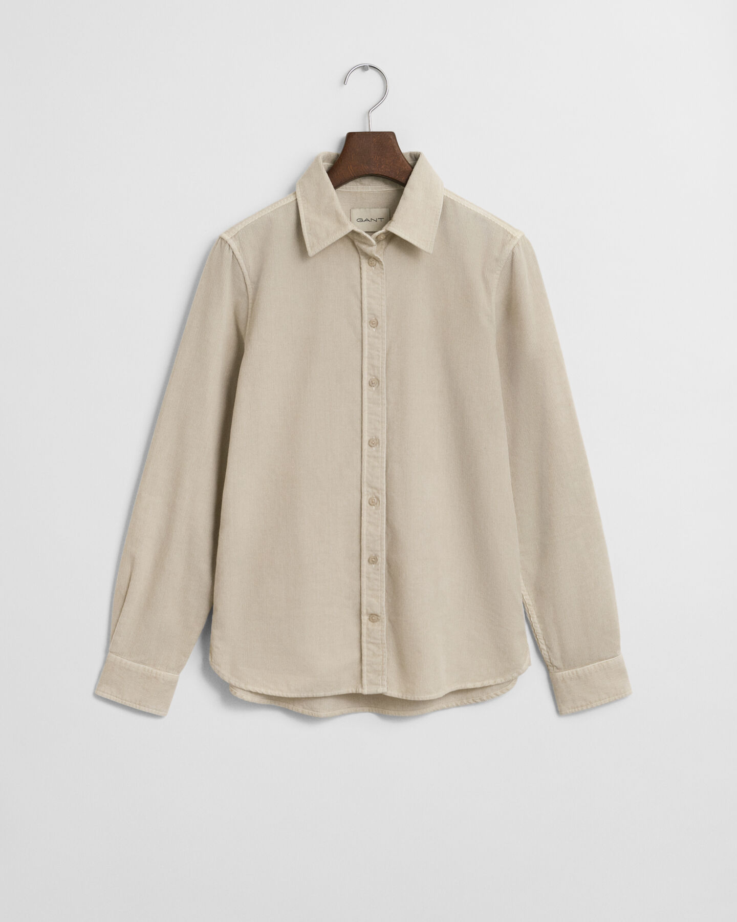 Regular fit skjorte af jernbanefløjl