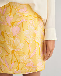 Magnolia Print Mini slå-om nederdel