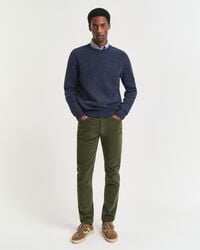 Slim fit jeans af jernbanefløjl