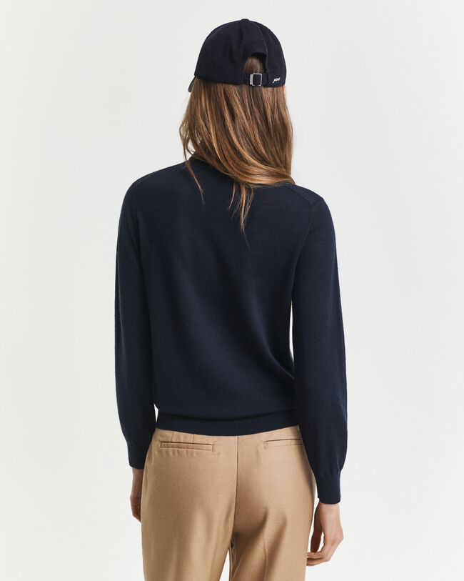 Rullekrave sweater af ekstra fin merinould