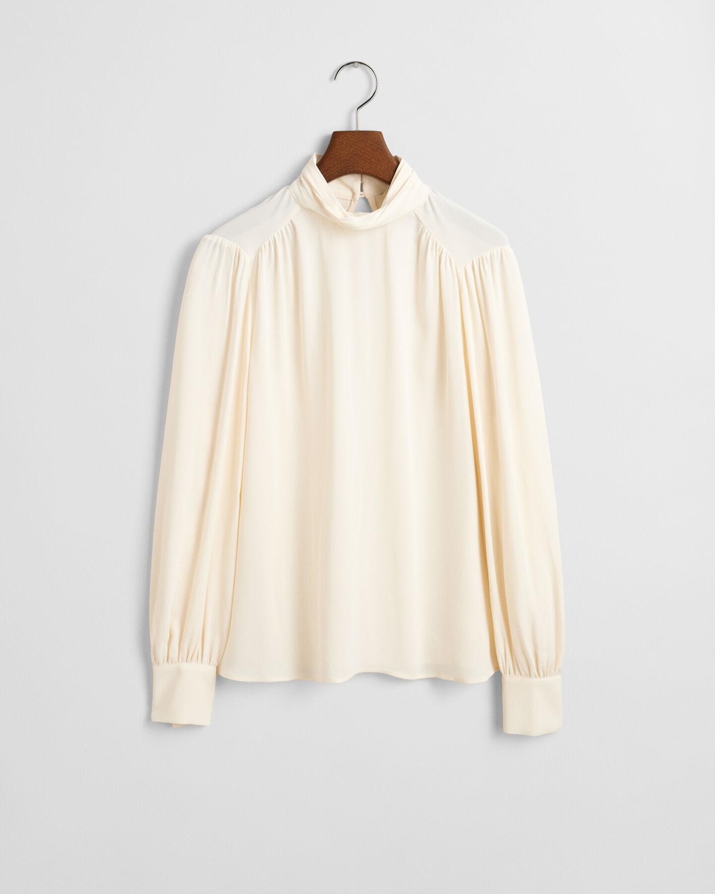 Bluse med mock-neck