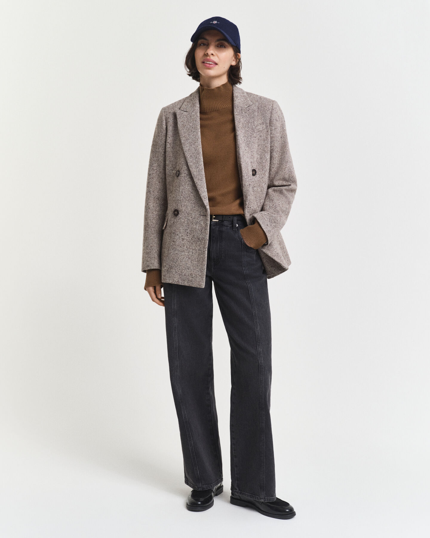 Sweater af ekstra fin lammeuld med rullekrave