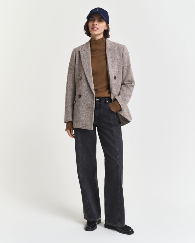 Sweater af ekstra fin lammeuld med rullekrave