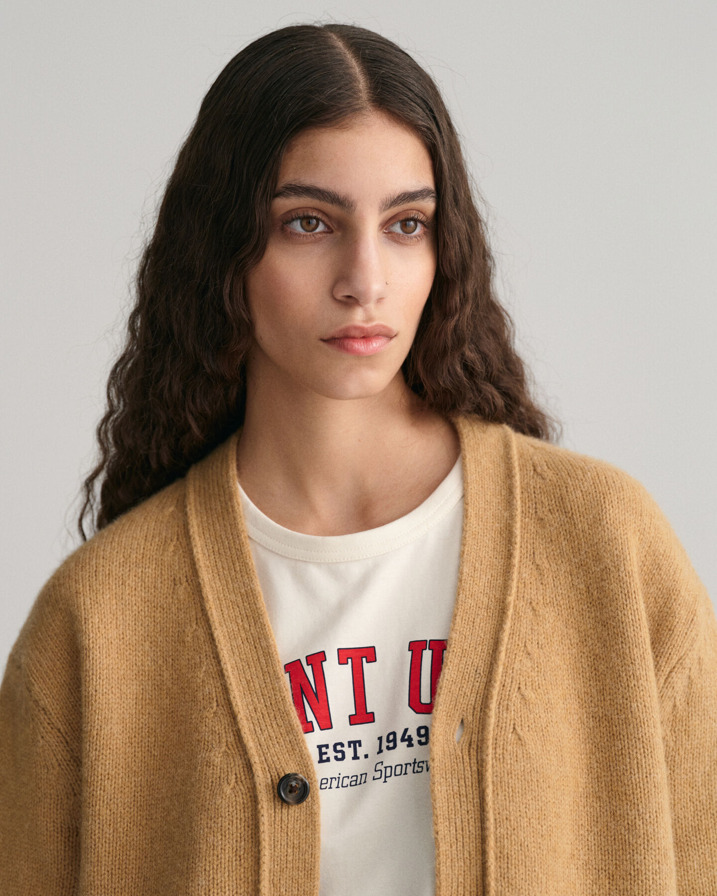 Blød cardigan af uld