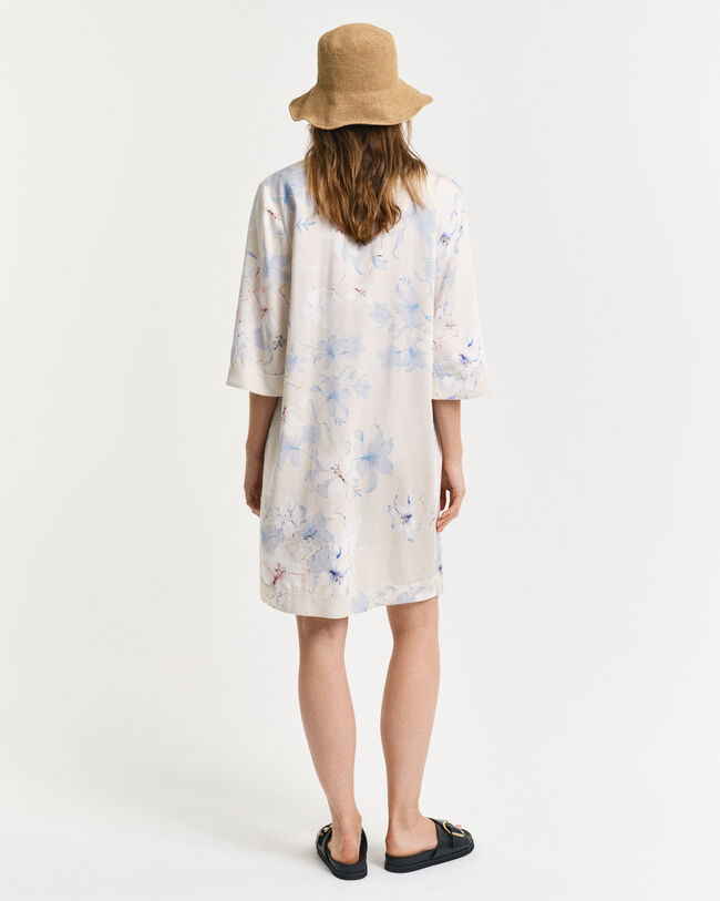 Kaftan med blomstertryk
