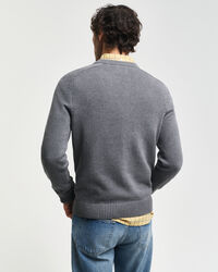 Afslappet crewneck sweater i bomuld