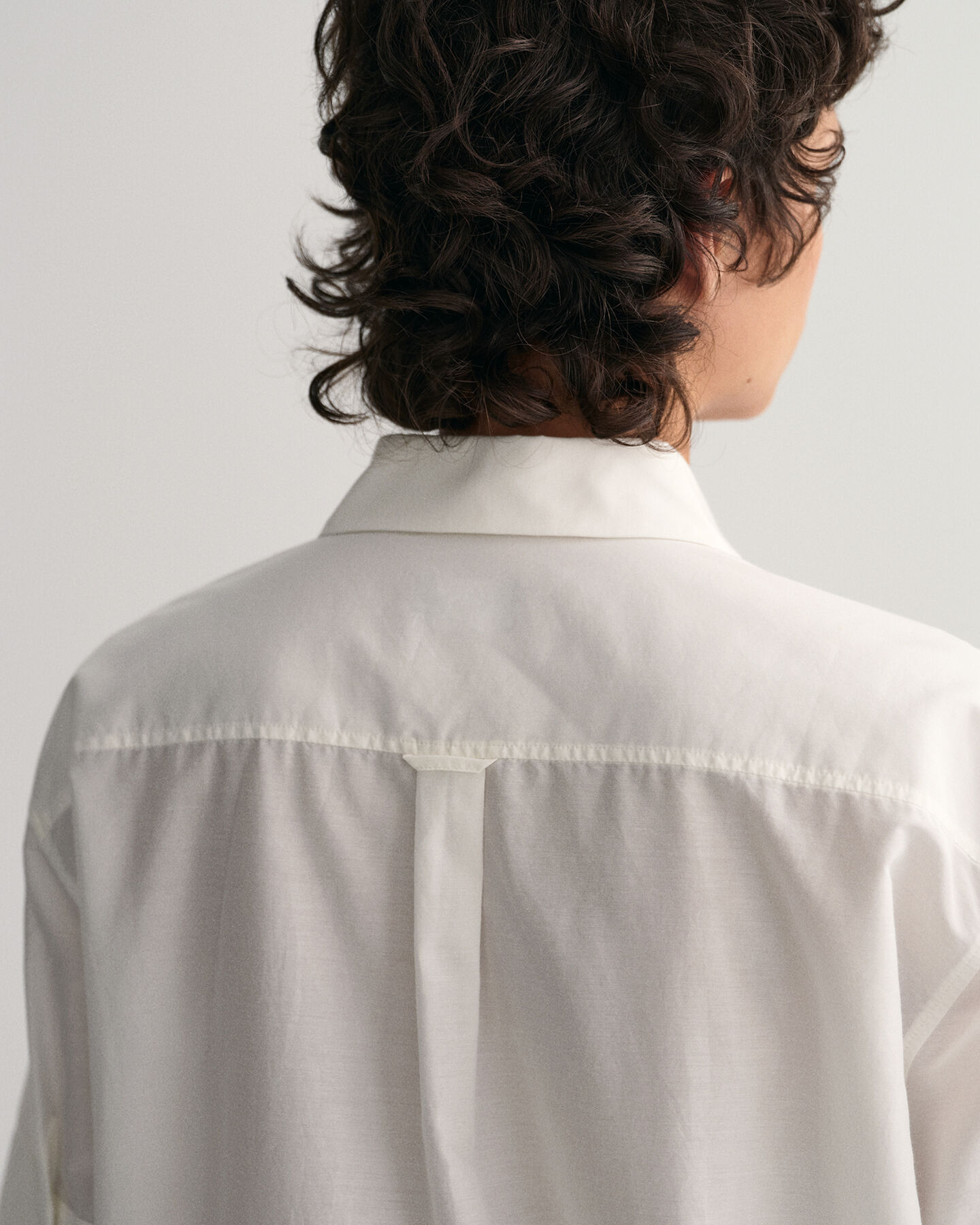 Relaxed fit bomuldssilkeskjorte med korte &aelig;rmer