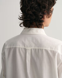 Relaxed fit bomuldssilkeskjorte med korte &aelig;rmer