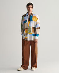 Relaxed fit jakkes&aelig;t-bukser af silke