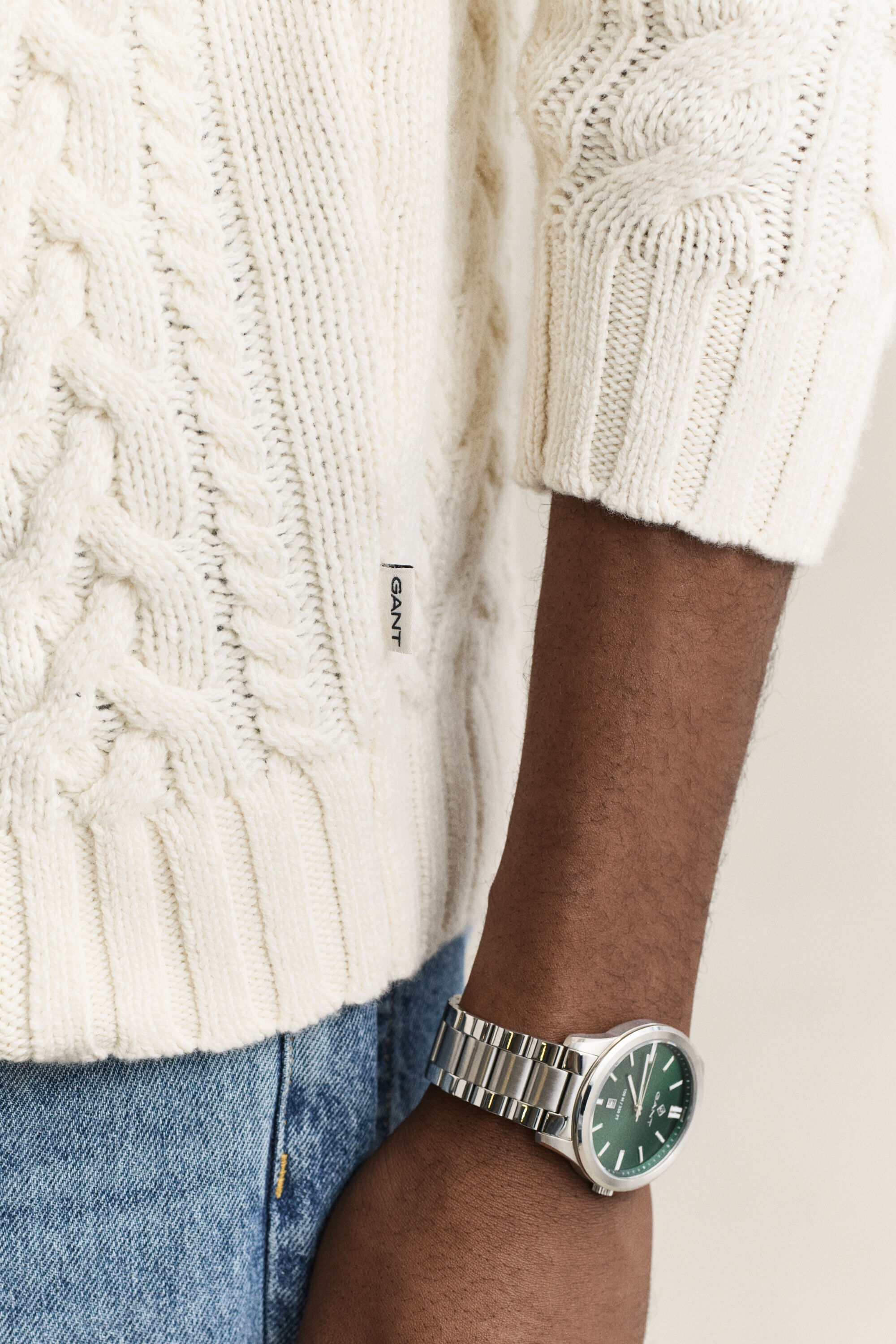 Sweater med rullekrave i uldblanding