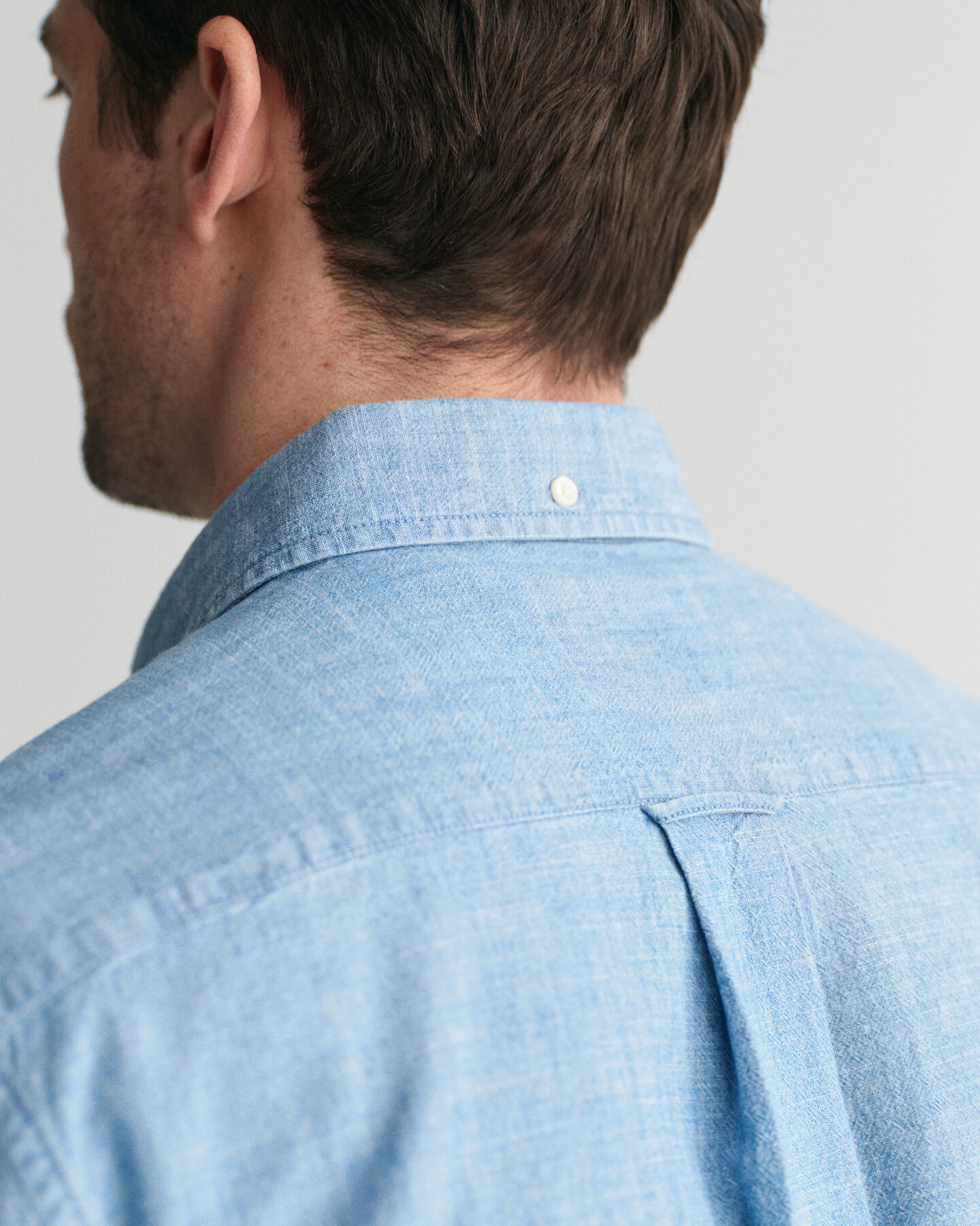 Regular fit indigo chambray skjorte