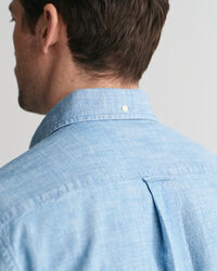 Regular fit indigo chambray skjorte