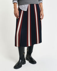 Plisseret stribet nederdel