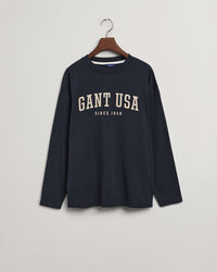 USA Graphic lang&aelig;rmet T-shirt