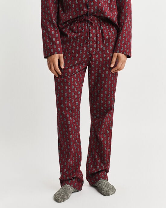 Pyjamassæt med paisley-tryk i gaveæske