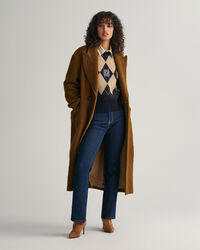 Super fin argyle sweater med crewneck