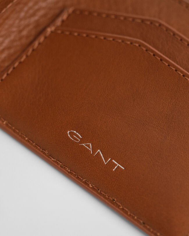 Læderpung med dobbeltfold