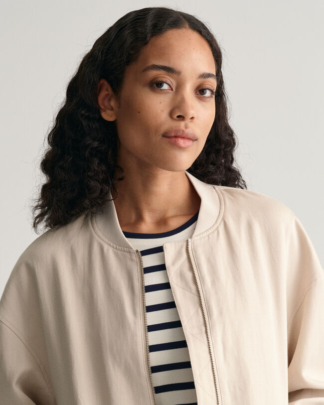 Bomberjakke i hørblanding