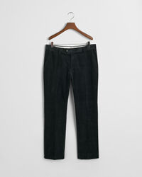 Slim fit jakkesæt-bukser af jernbanefløjl