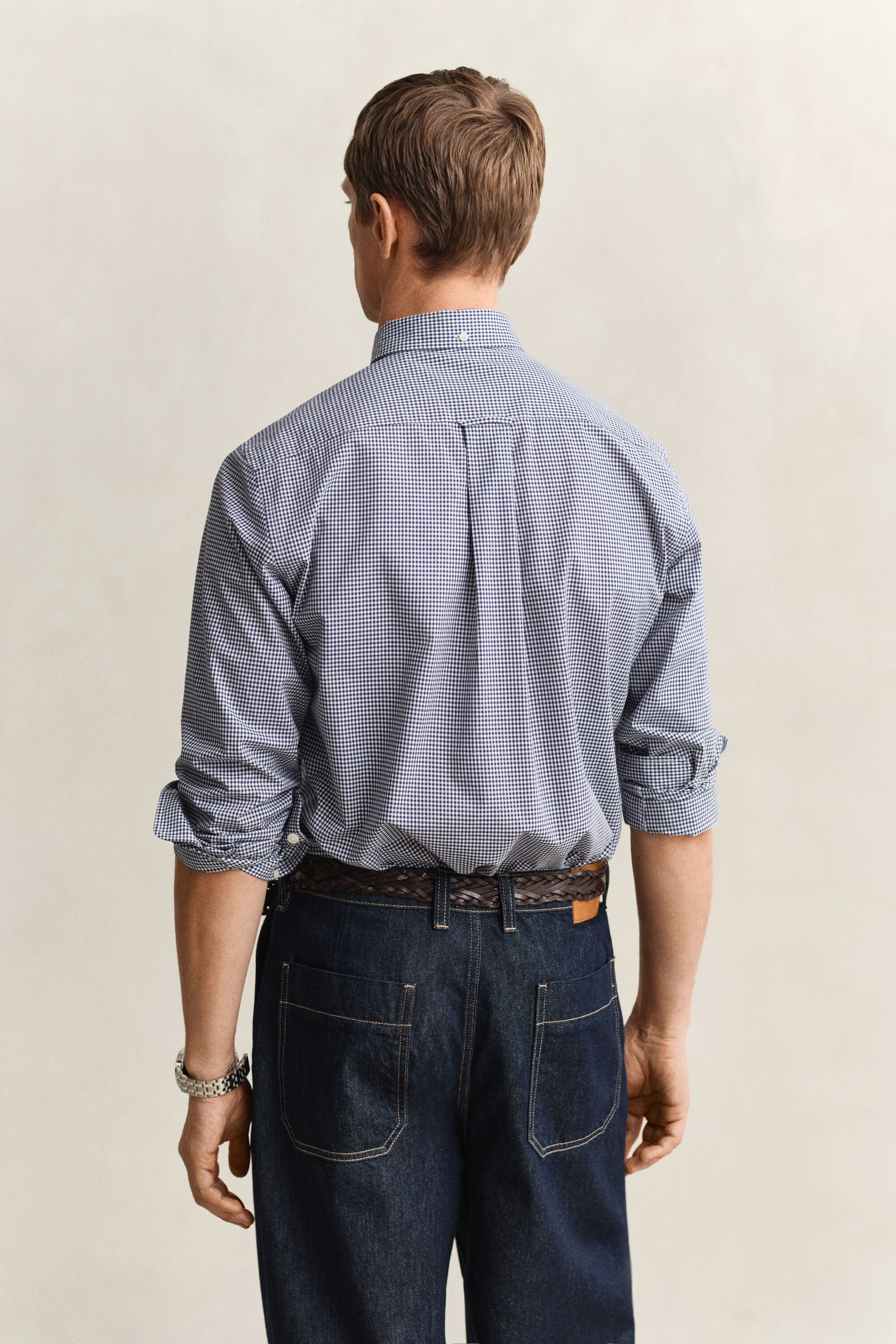 Gingham klassisk poplin-skjorte