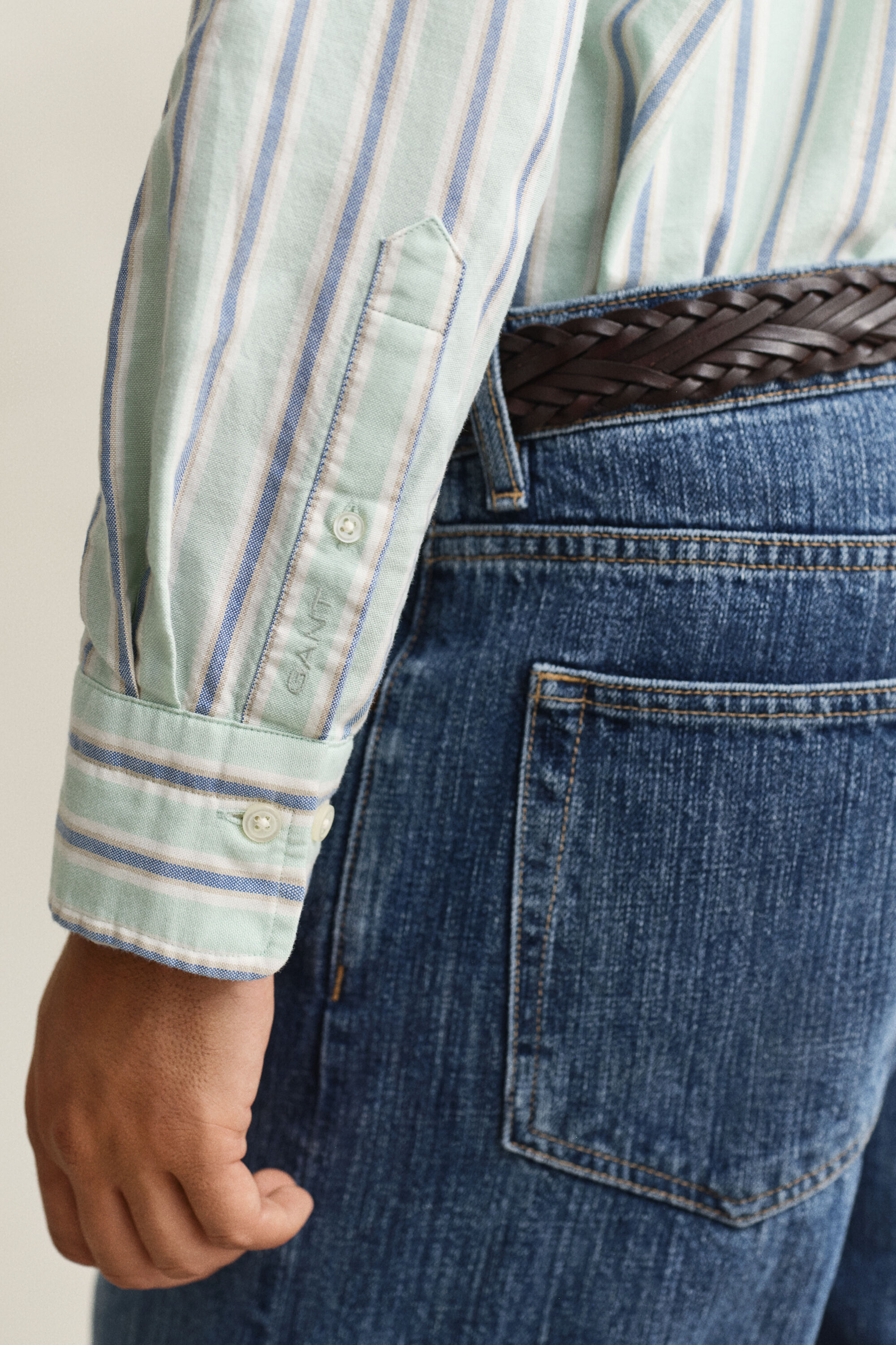 Stribet Archive Oxford skjorte