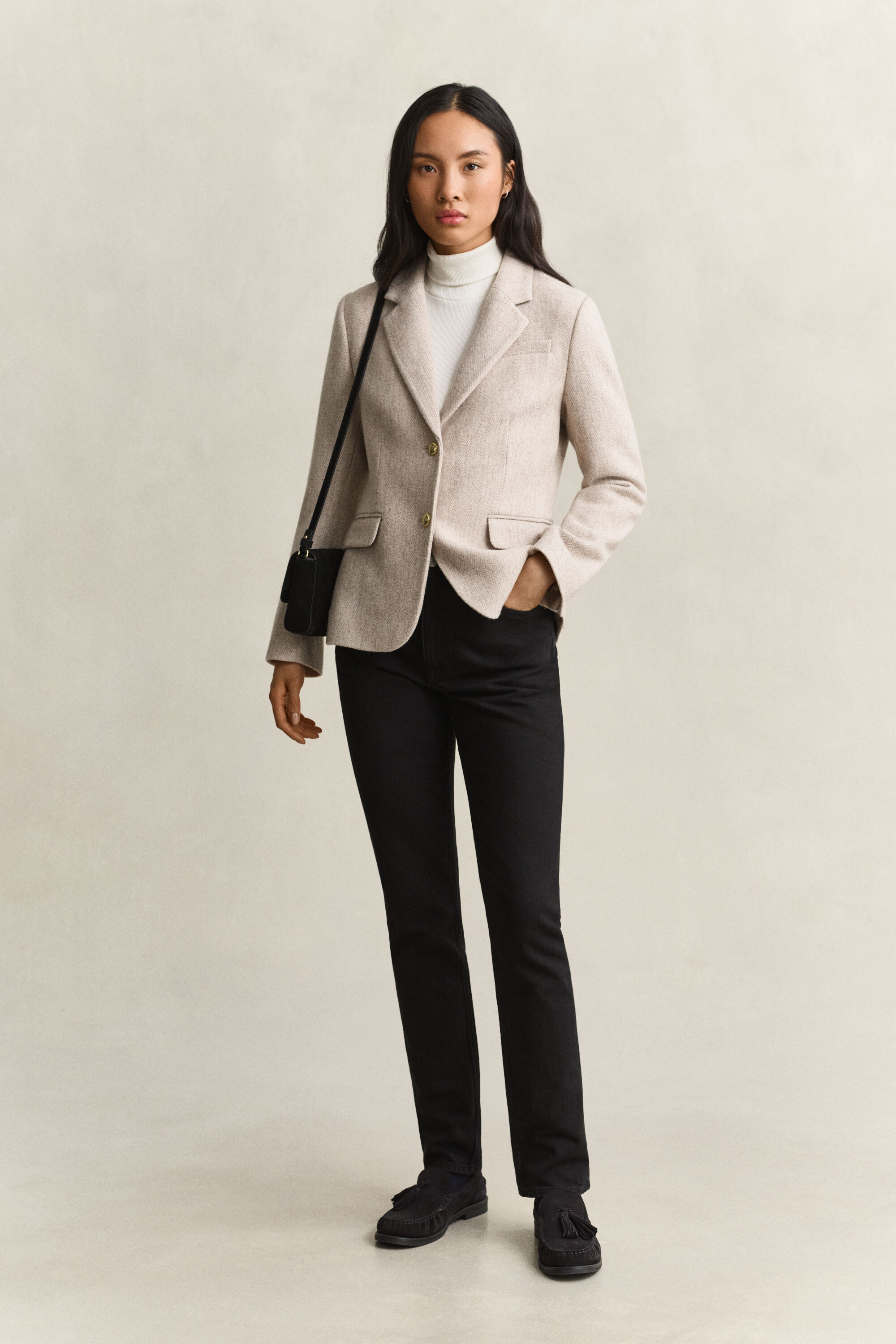 Sildebensmønstret blazer