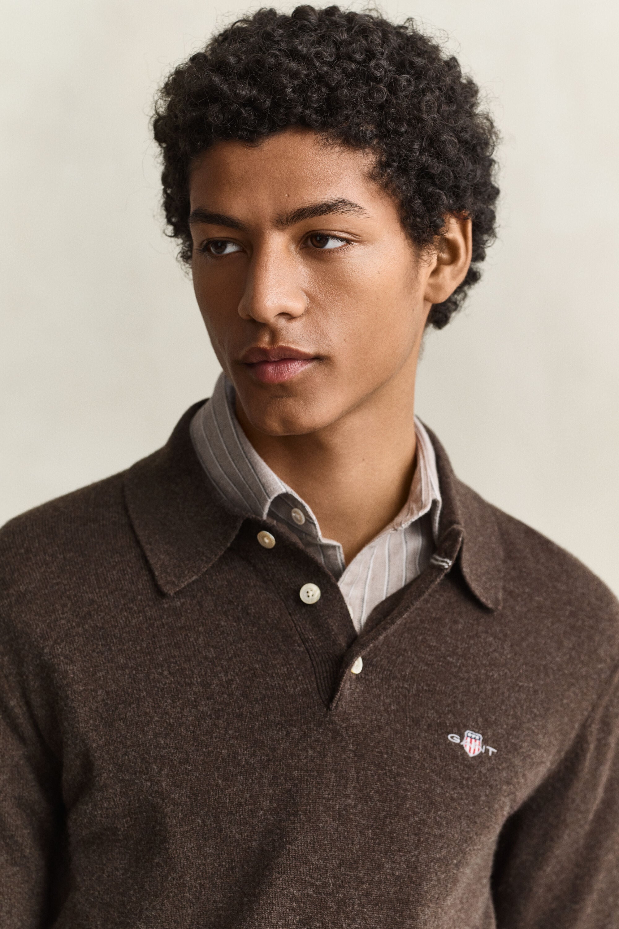 Polosweater af ekstra fin lammeuld