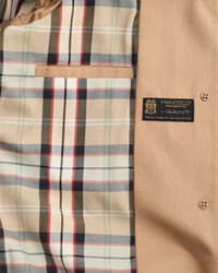 Bilfrakke med læderkrave