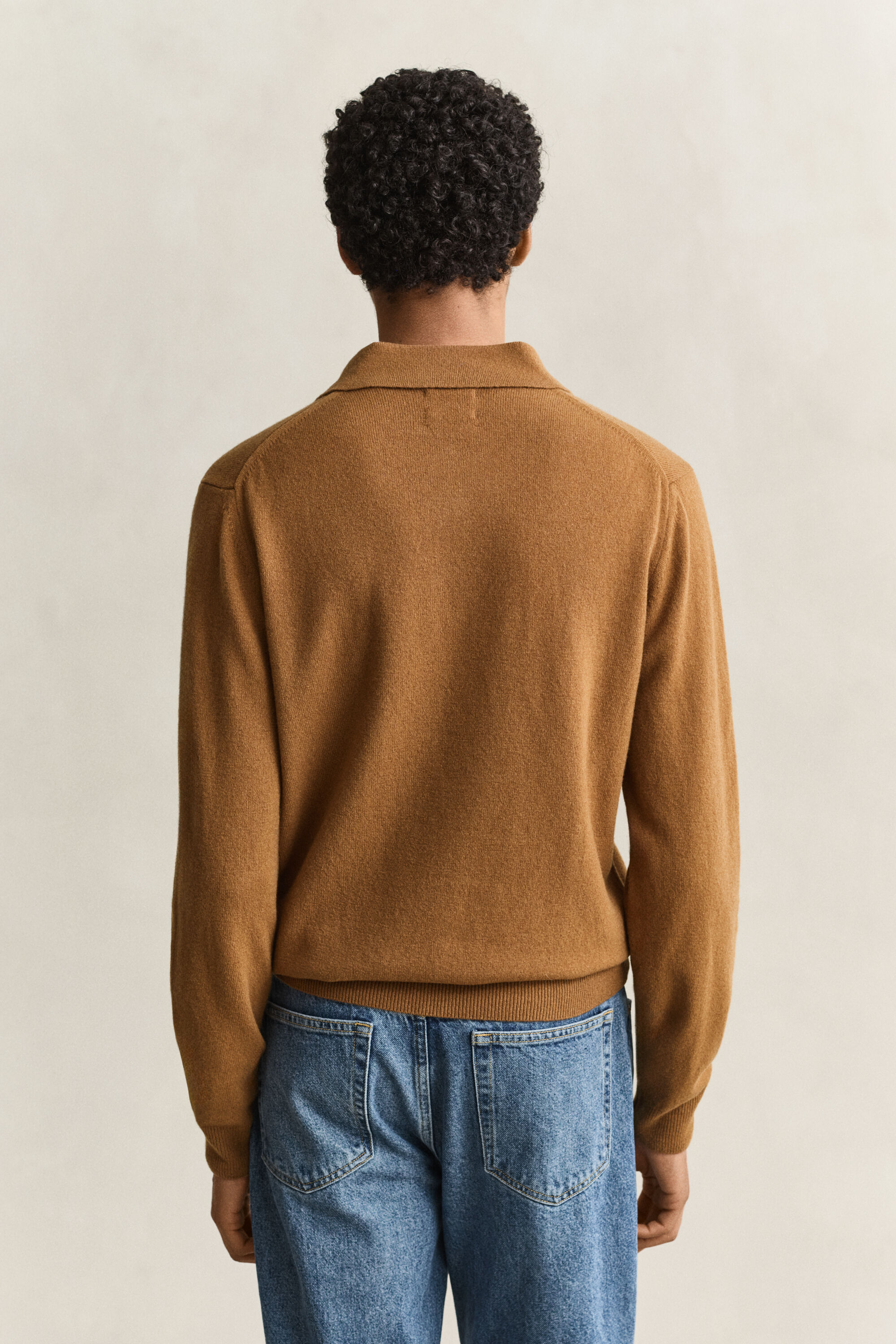 Polosweater af ekstra fin lammeuld