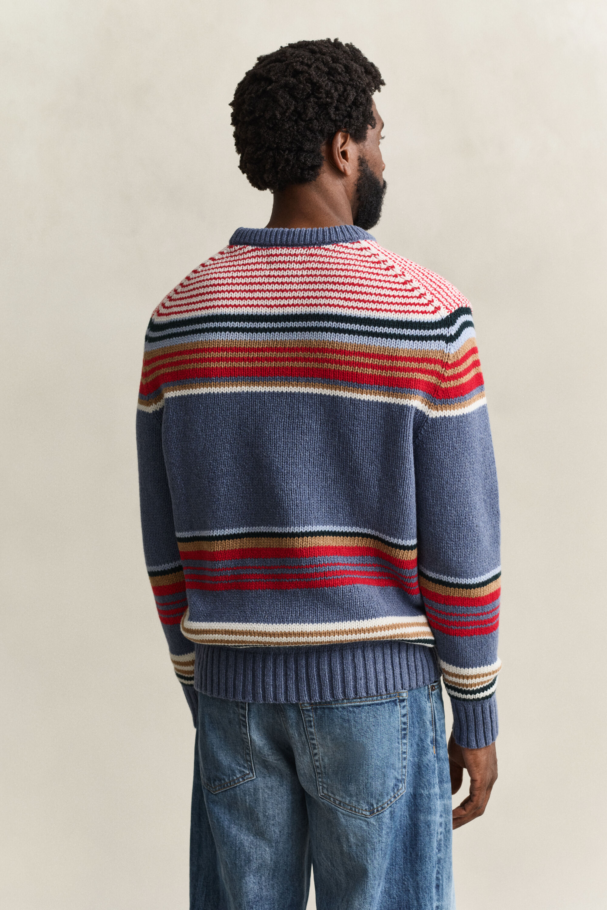 Flerstribet crewneck sweater