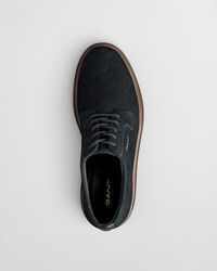 Kinzoon sko i ruskind med lave snørebånd