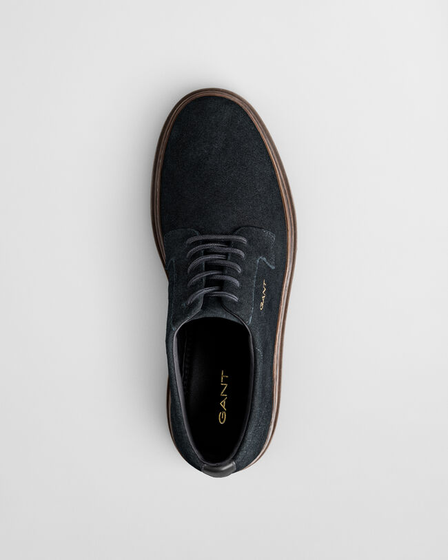 Kinzoon sko i ruskind med lave snørebånd